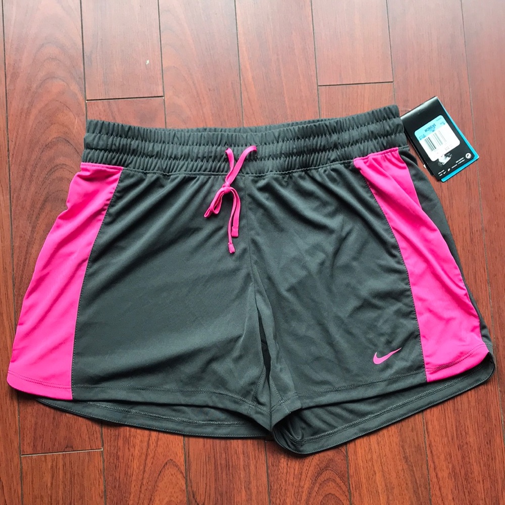 Nike pink & grey dry fit girl shorts